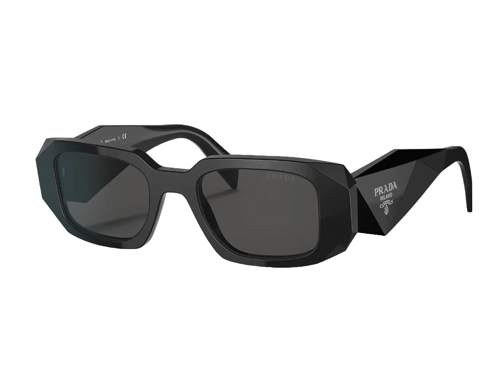 Womens Prada PR17WS Sunglasses Black/Dark Grey