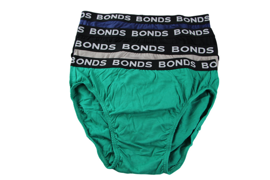 4 Pack Mens Bonds Hipster Briefs Underwear Multi