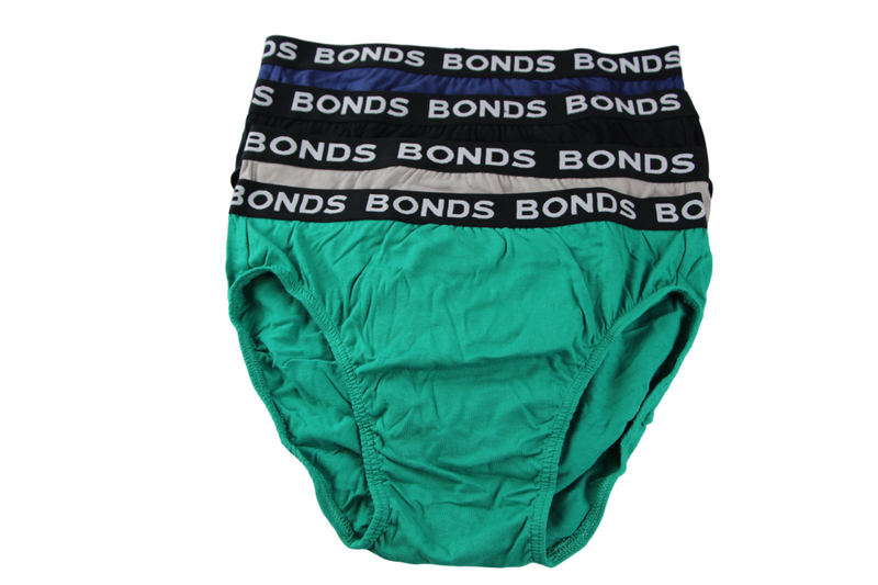 4 Pairs X Bonds Mens Hipster Briefs Multicoloured/Black Band As1