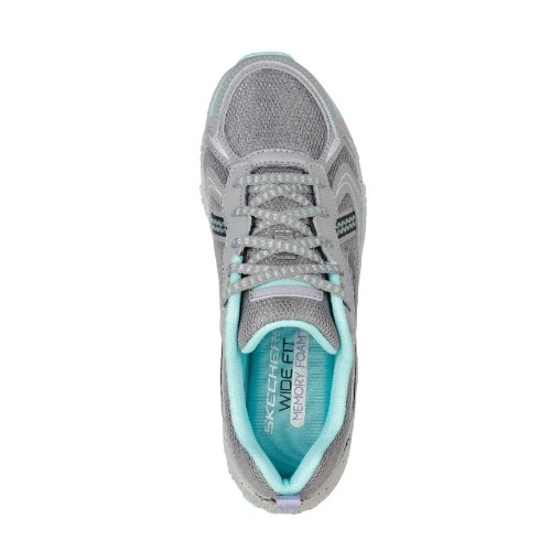 Womens Skechers Hillcrest - Vast Adventure Grey/Blue Sneaker Shoes
