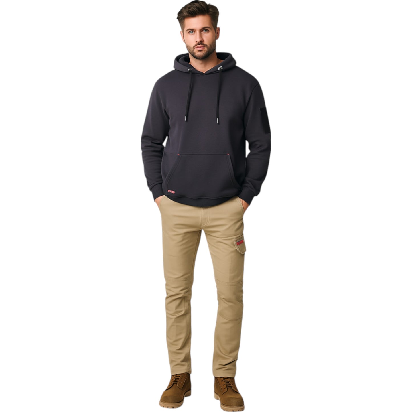 Mens Hard Yakka 3056 Stretch Canvas Cargo Workwear Pants Khaki
