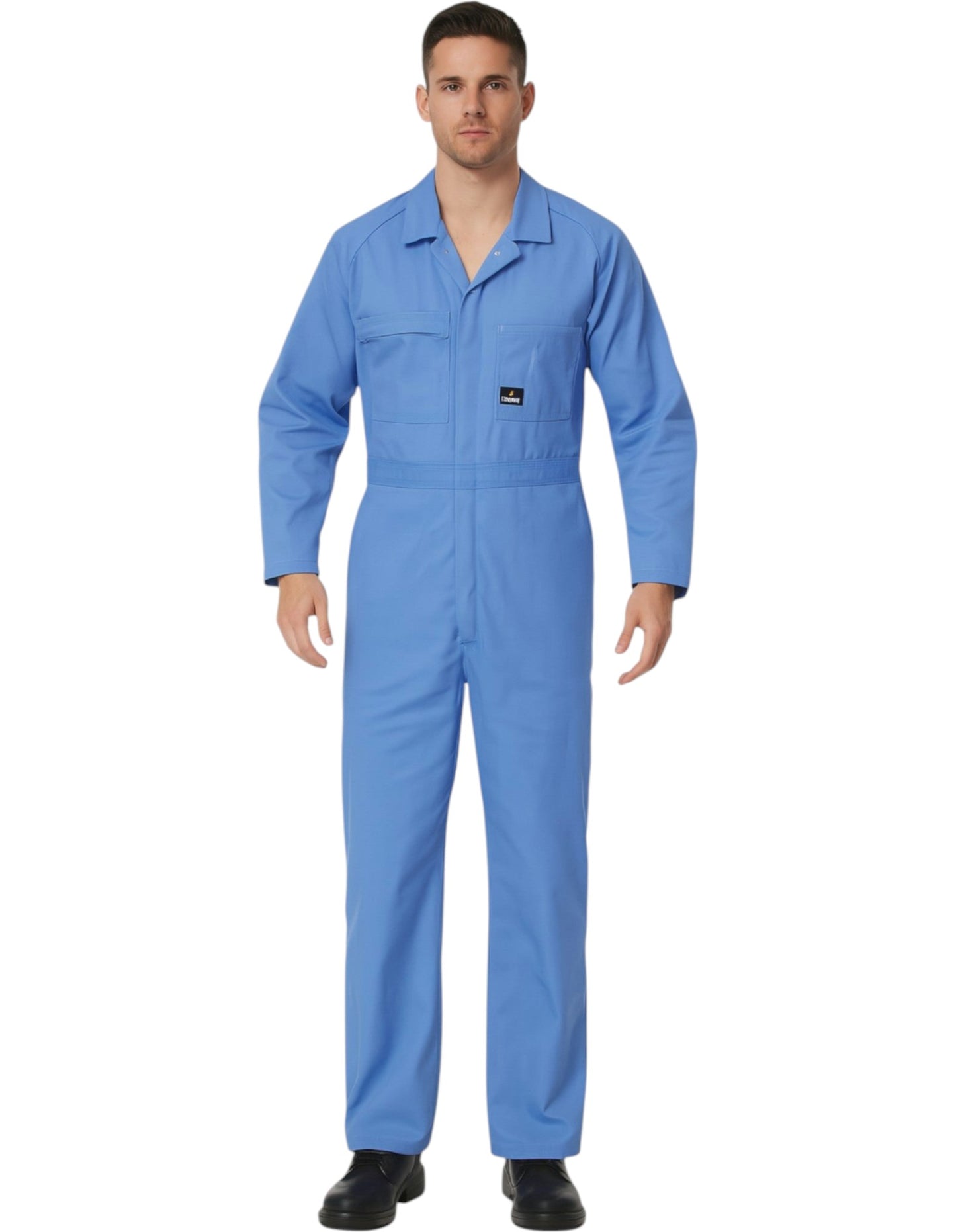 Mens Hard Yakka Cotton Lightweight Drill Coverall Blue Medit