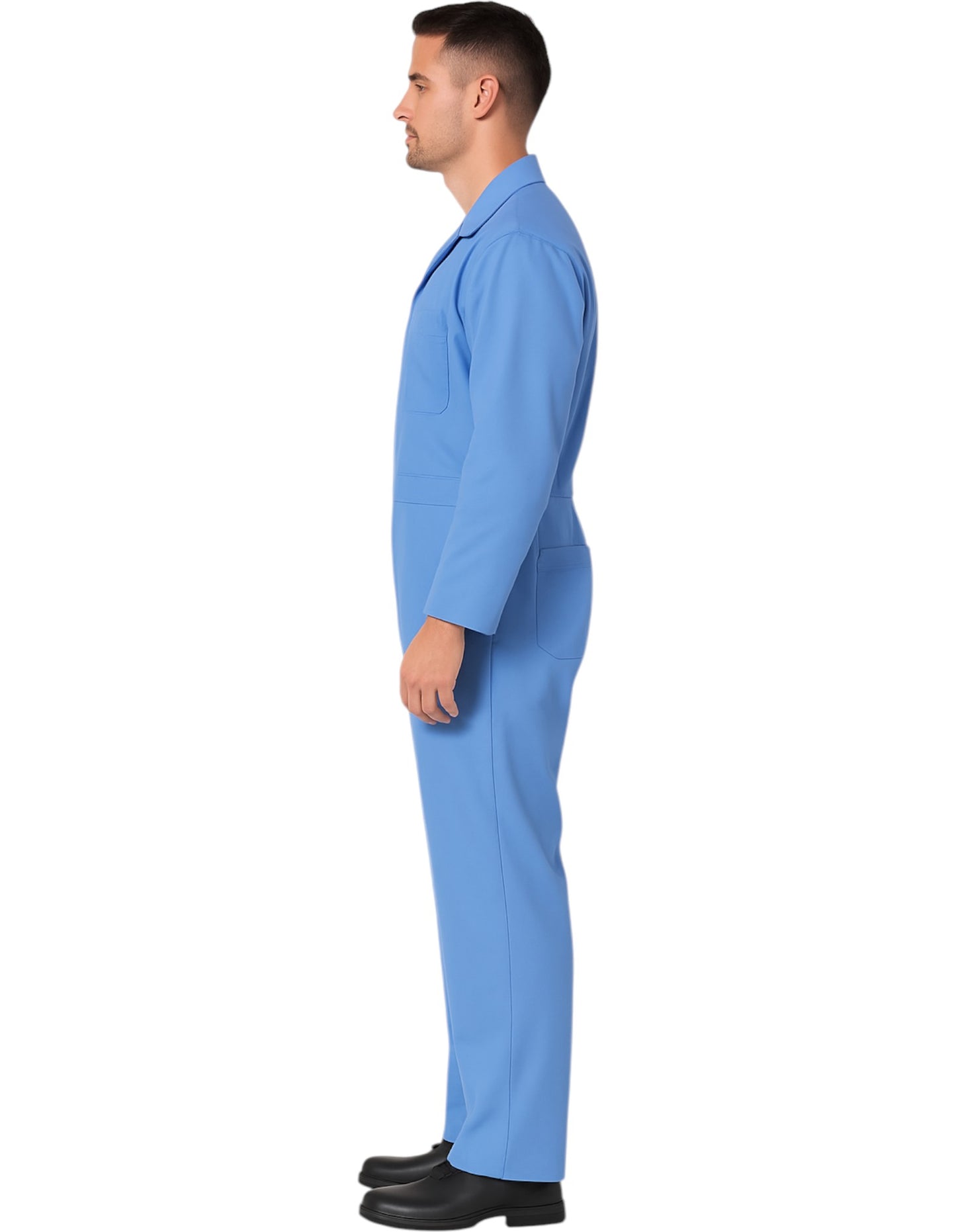 Mens Hard Yakka Cotton Lightweight Drill Coverall Blue Medit