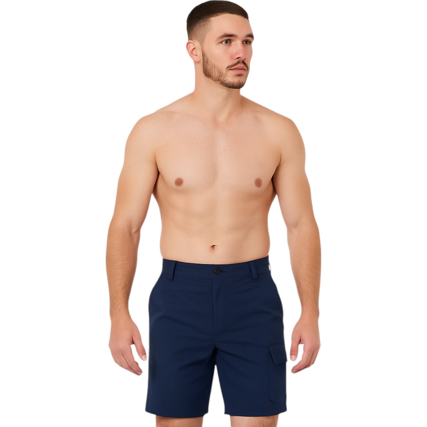 Mens Hard Yakka Core Basic Stretch Drill Cargo Shorts Navy
