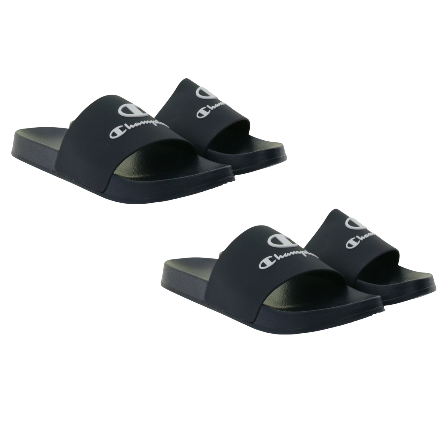 2 x Mens Champion Flip Flops Kos Black & Navy Slides