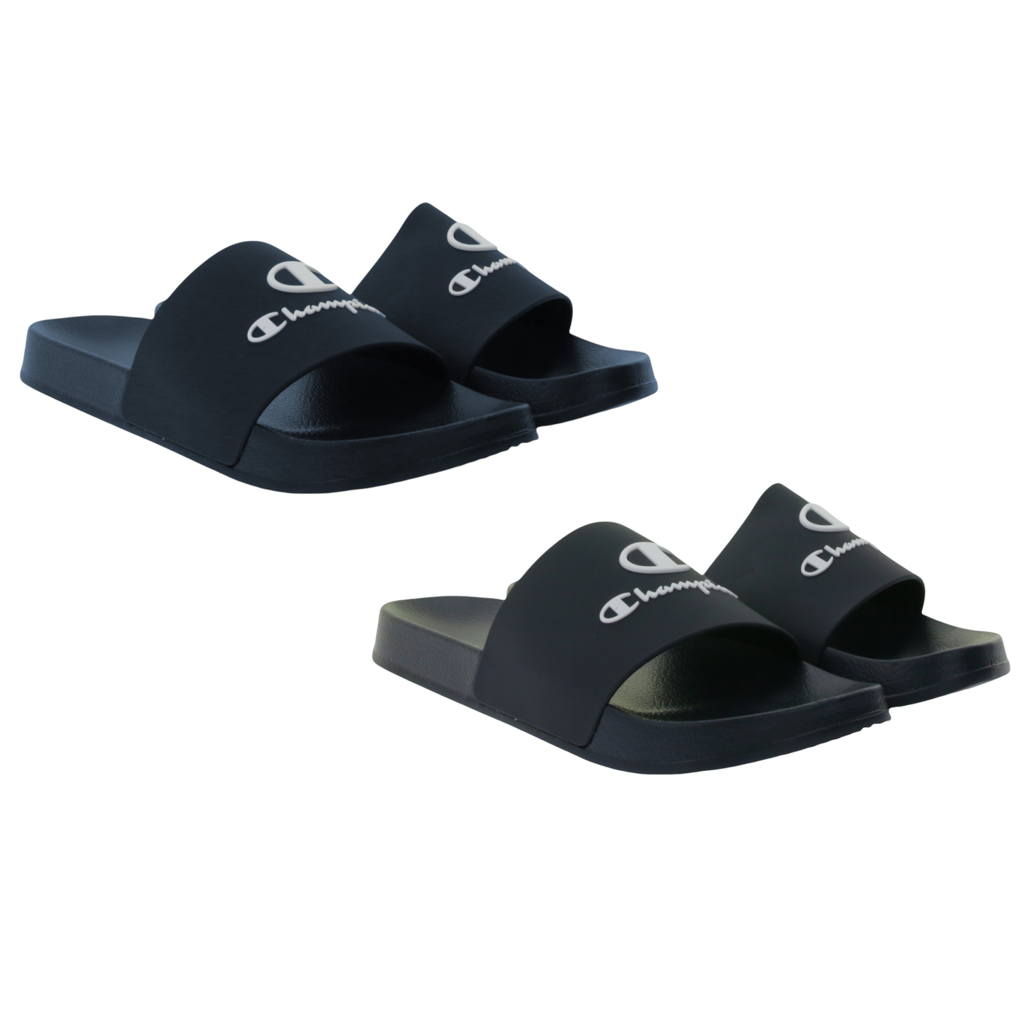 2 x Mens Champion Flip Flops Kos Black & Navy Slides