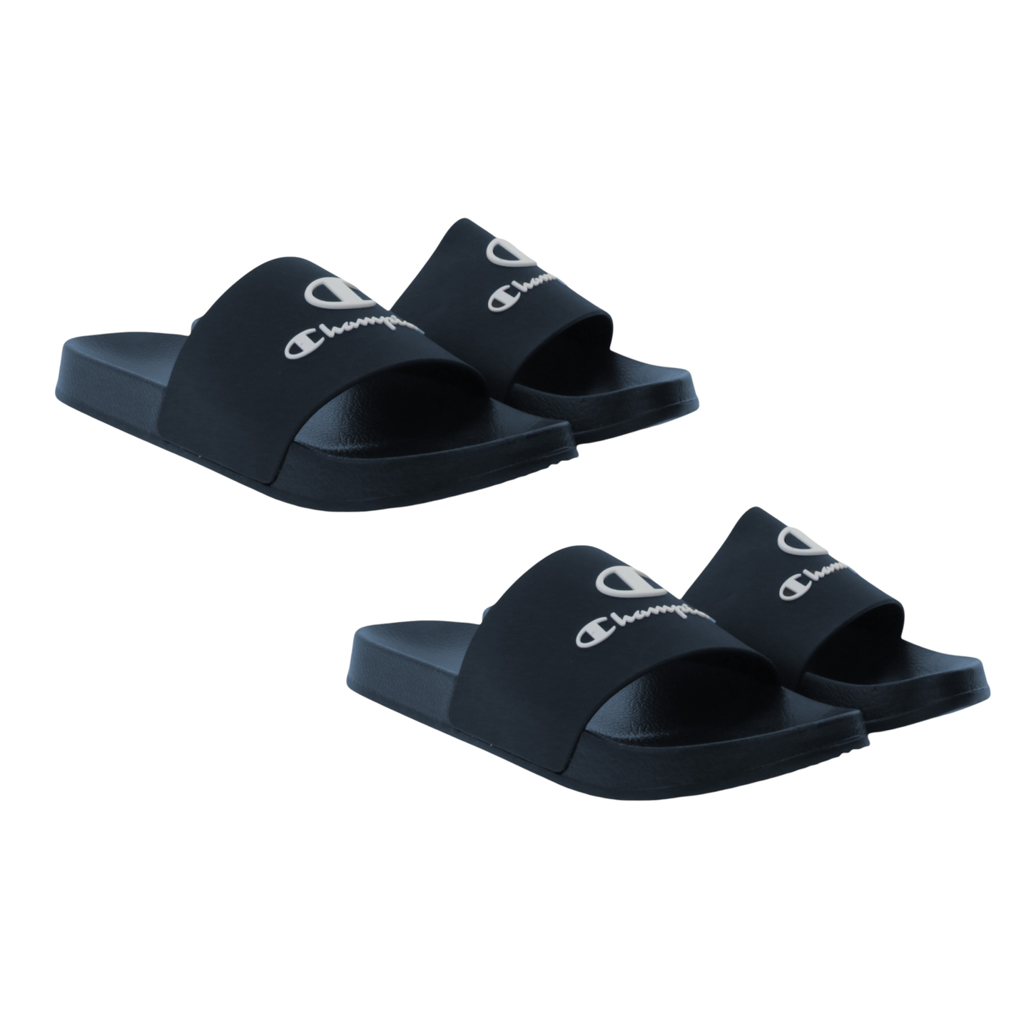 2 x Mens Champion Flip Flops Kos Black & Navy Slides