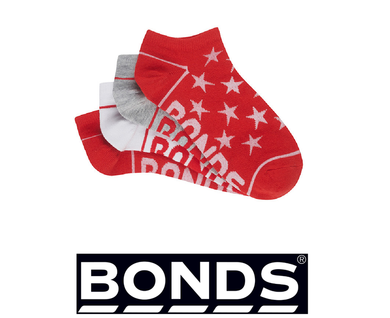4 x Bonds Womens Mix It Trainer Socks - Red Stars Low Cut