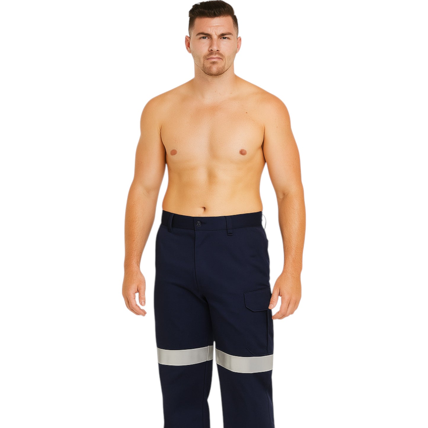 Mens Hard Yakka Basic Drill Cargo Workwear Pants Navy