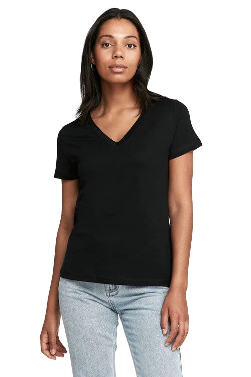 Womens Bonds Originals Light V-Neck T-Shirt Black