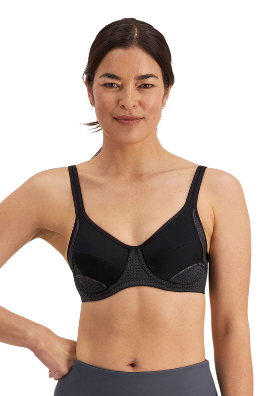 Womens Berlei Electrify Mesh Non-Contour Underwire Bra Black