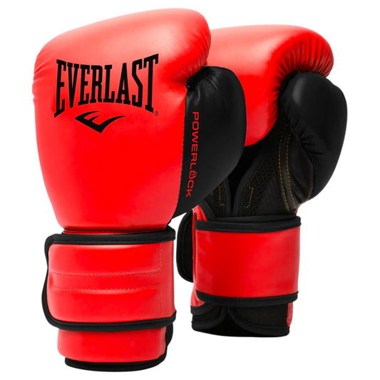 Unisex Adults Everlast Powerlock2 12oz Boxing Gloves Red/Black