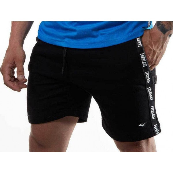 4 x Everlast Men Black Loop Back Shorts