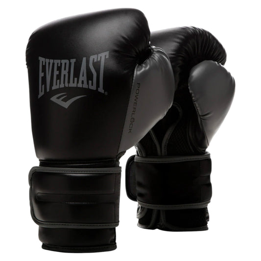 Unisex Adults Everlast Powerlock2 10oz Boxing Gloves Black / Grey