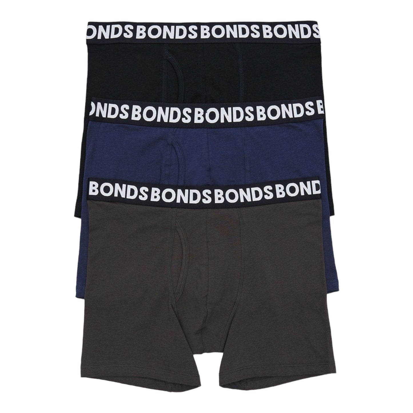 3 Pack Mens Bonds Everyday Mid Trunks Underwear Multi