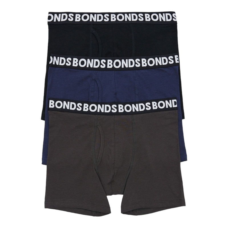 3 x Bonds Mens Everyday Mid Trunks Underwear - 01K