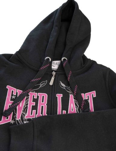 3 x Everlast Womens Black Heritage Zip Hoodie Jacket