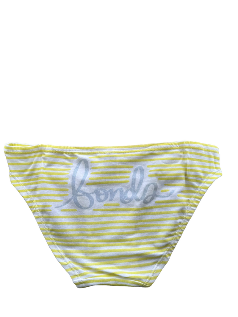 Bonds Girls Underwear Briefs Yellow And White Striped Everyday Kids Undies