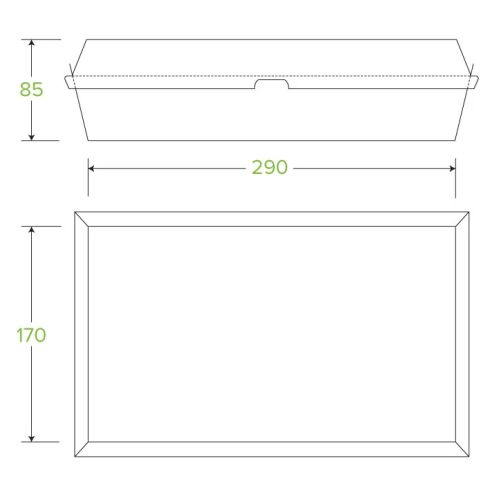 50/100/125 X Kraft Brown Disposable Food Boxes Bulk Takeaway Storage Tray Box