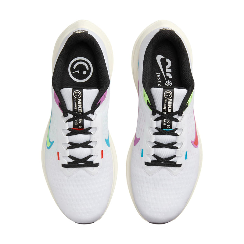 Mens Nike Air Winflo 10 Se White Multi Coloured Athletic Running Shoes