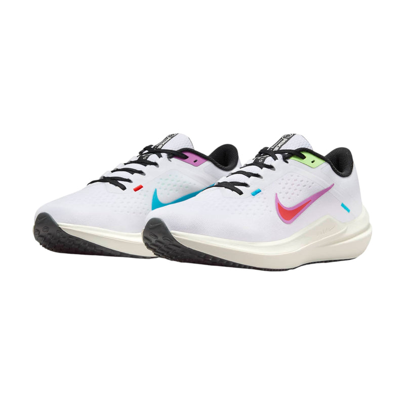 Mens Nike Air Winflo 10 Se White Multi Coloured Athletic Running Shoes