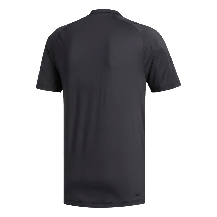 Mens Adidas Freelift 3-Stripes T-Shirt Black/White