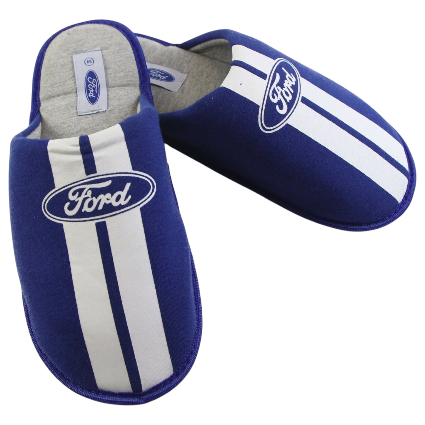Mens Grosby Ford Scuff Slip On Slippers Blue