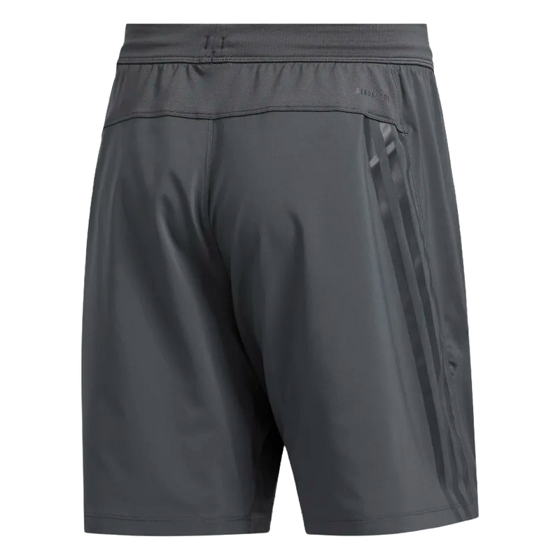 Adidas Mens Grey Aeroready 3-Stripes 8-Inch Shorts