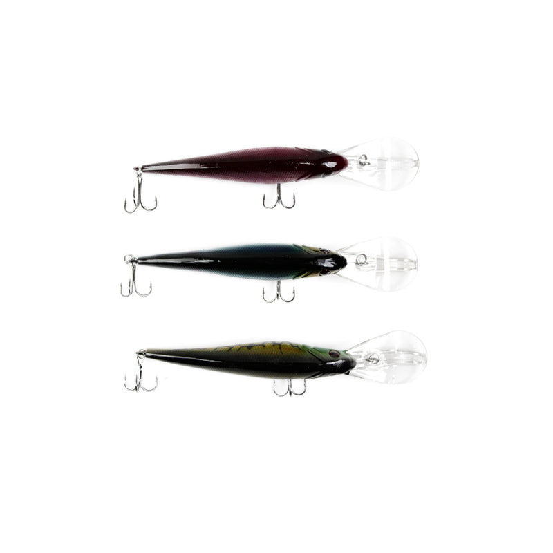 3 x Big Game Fishing Lures Trolling Dogtooth Gt Mackerel Tuna Deep Dive Cobia