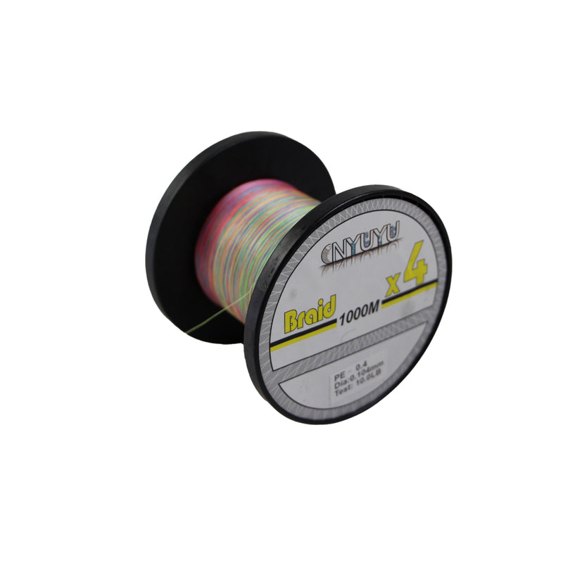 4 x Braid Fishing Line Multicoloured 1000M-10Lb 20Lb 30Lb 40Lb 50Lb 60Lb 80Lb