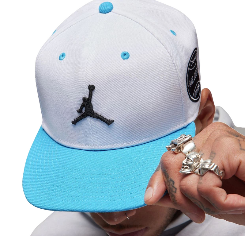 Mens Nike Jordan Flight Mvp Pro White/Blue Adjustable Cap