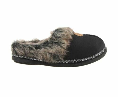 Womens Bellissimo Lotus Black Slippers Winter Shoes