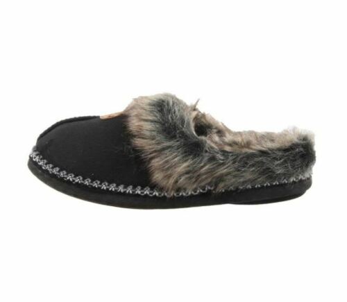Womens Bellissimo Lotus Black Slippers Winter Shoes