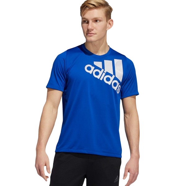 2 x Adidas Mens Royal Blue Tokyo Badge Training Athletic Tee T-Shirt