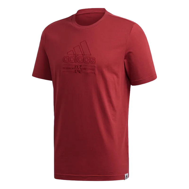 Adidas Mens Legacy Red Brilliant Casual T-Shirt