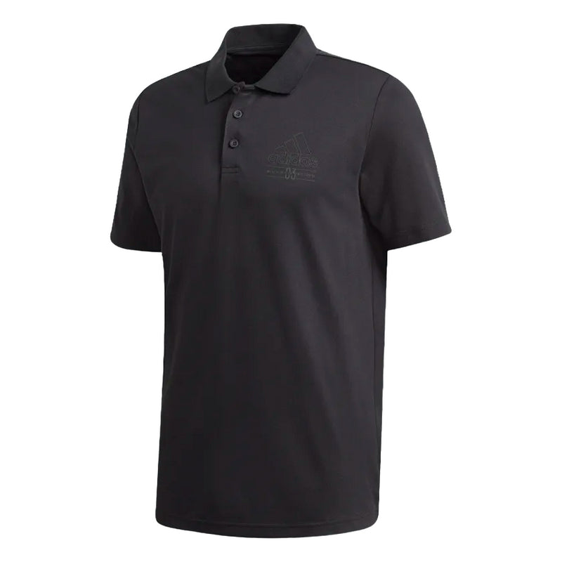 Adidas Mens Black Brilliant Basics Casual Athletic Polo Shirt