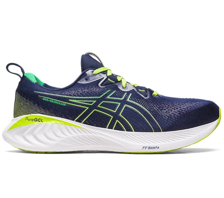 Mens Asics Gel-Cumulus 25 Midnight/Cilantro Athletic Running Shoes