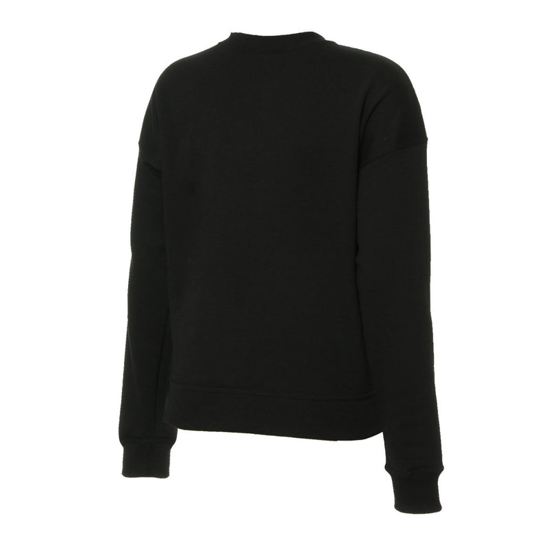 Womens Champion Powerbend Black Relaxed Crew Neck Jumper