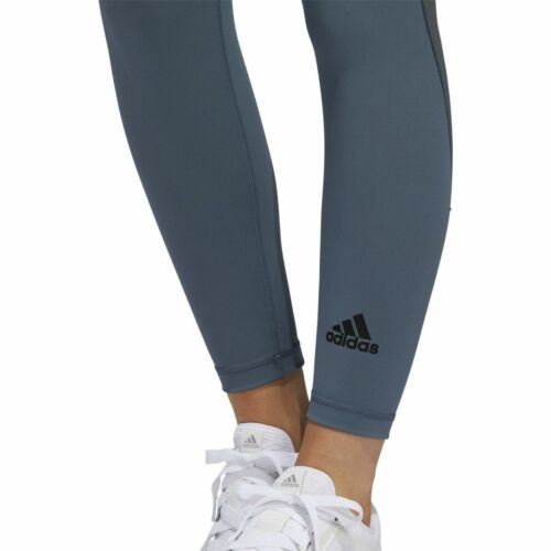 Adidas Womens Blue Heat Training Sport Leggings
