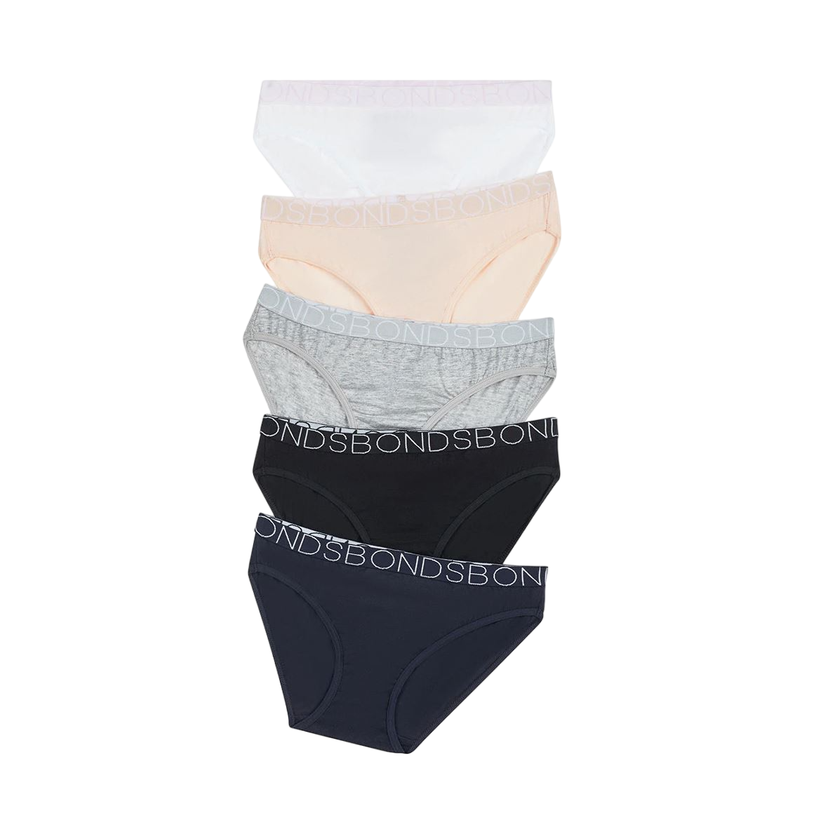 5 Pack Kids Girls Bonds Bikini Briefs Underwear Multi