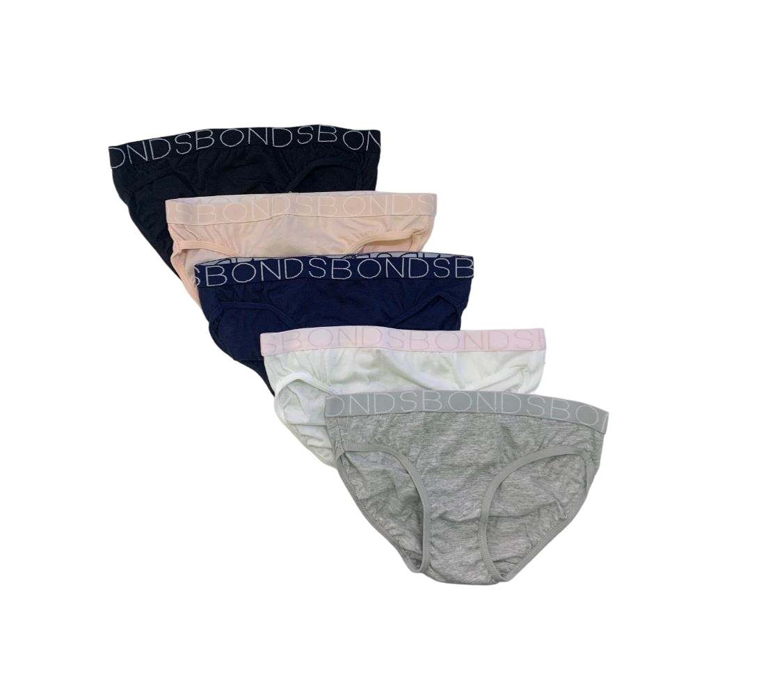 5 Pack Kids Girls Bonds Bikini Briefs Underwear Multi