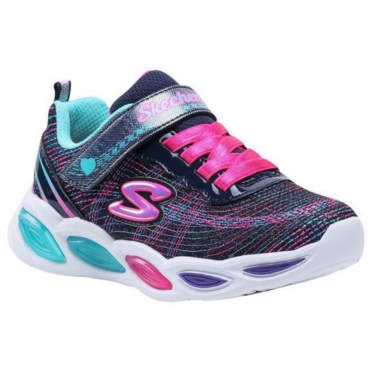 Kids Girls Skechers Shimmer Beams - Sparkle Glitz Shoes Navy/Multi