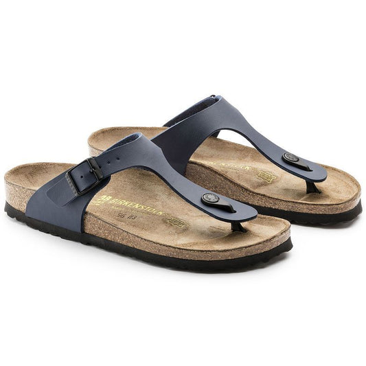 Mens Birkenstock Gizeh Birko-Flor Sandals Blue