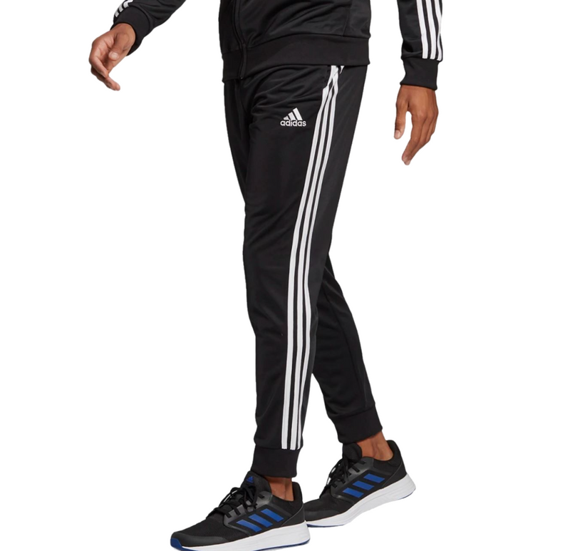 Adidas Mens Essentials 3 Stripes Black/White Tracksuit