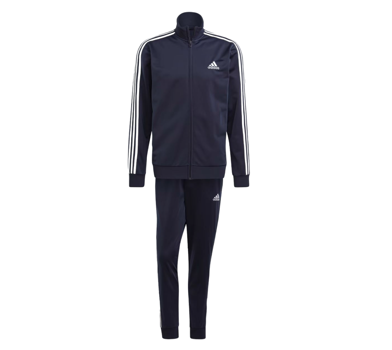 Mens Adidas Essentials 3 Stripes Tracksuit Navy