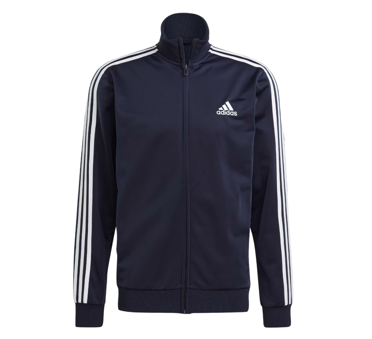 Mens Adidas Essentials 3 Stripes Tracksuit Navy