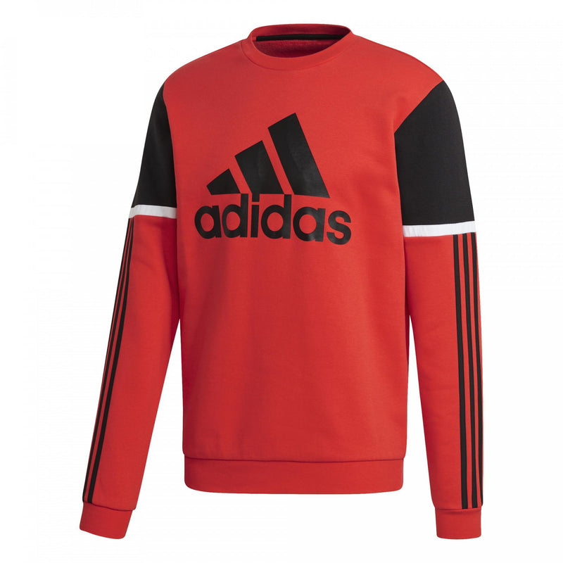 Adidas Mens Red/Black Classic Sweatshirt Jumper Hoodie Comfort