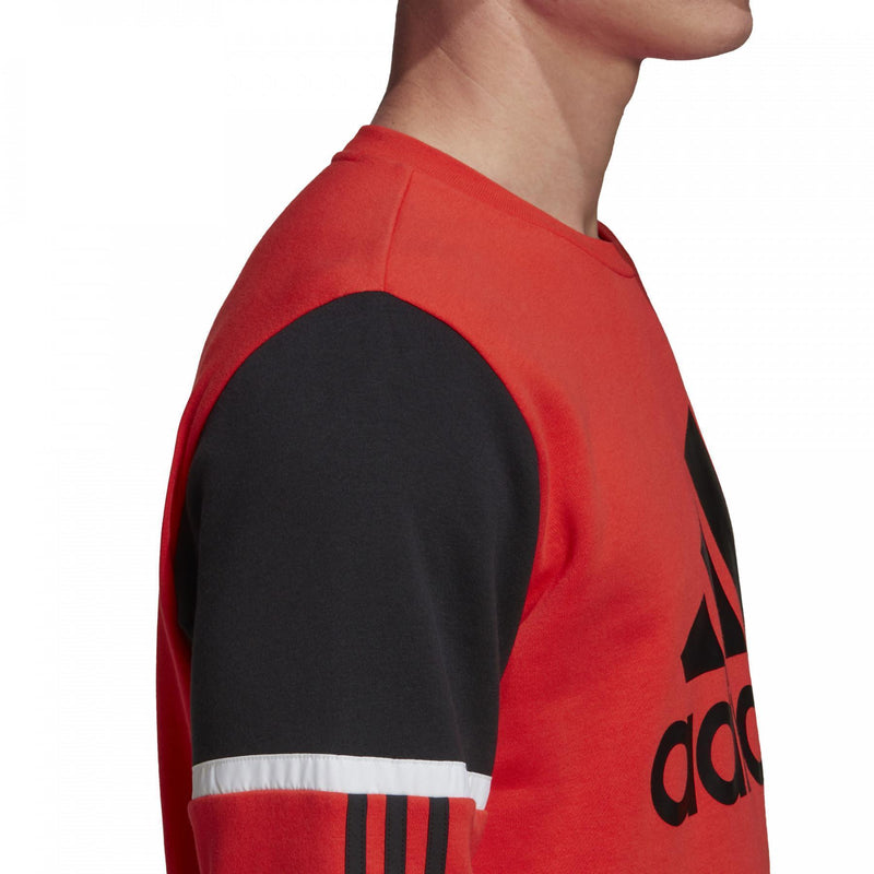 Adidas Mens Red/Black Classic Sweatshirt Jumper Hoodie Comfort