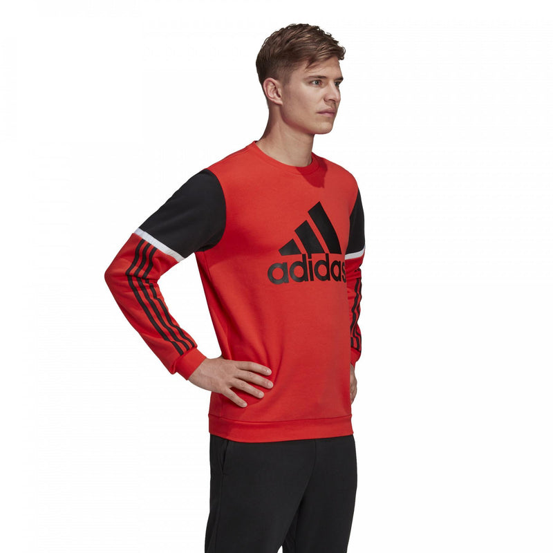 Adidas Mens Red/Black Classic Sweatshirt Jumper Hoodie Comfort