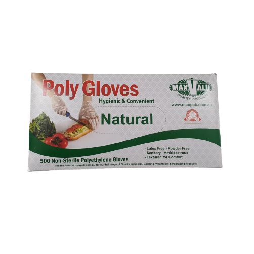 1000 Pcs X Disposable Clear Poly Gloves Non-Sterile Polyethylene Latex Free
